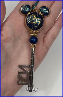 Tokyo Disney 25th Anniversary Key Disney World Mickey Mouse Blue Walt Disney