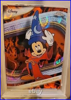Topps Chrome Mickey Mouse Sorcerer's Apprentice Mickey #190 Lava Refractor /15
