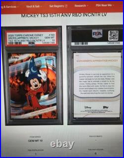 Topps Chrome Mickey Mouse Sorcerer's Apprentice Mickey #190 Lava Refractor /15