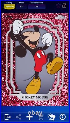 Topps Disney Collect Legendary Mickey Mouse Red Sparkle LE 35CC