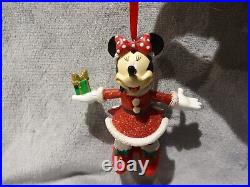 Two Disney Store Sketchbook Christmas Ornaments Mickey and Minnie Mouse 2018 RAR