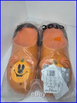 Unisex 9 Disney Mickey Mouse Halloween Crocs Clogs Pumpkin Orange Jack-o-Lantern