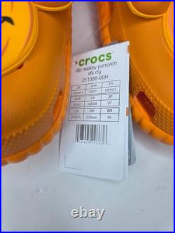 Unisex 9 Disney Mickey Mouse Halloween Crocs Clogs Pumpkin Orange Jack-o-Lantern