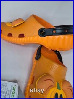 Unisex 9 Disney Mickey Mouse Halloween Crocs Clogs Pumpkin Orange Jack-o-Lantern