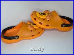 Unisex 9 Disney Mickey Mouse Halloween Crocs Clogs Pumpkin Orange Jack-o-Lantern