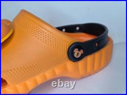 Unisex 9 Disney Mickey Mouse Halloween Crocs Clogs Pumpkin Orange Jack-o-Lantern