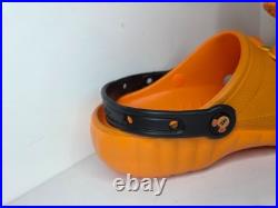 Unisex 9 Disney Mickey Mouse Halloween Crocs Clogs Pumpkin Orange Jack-o-Lantern