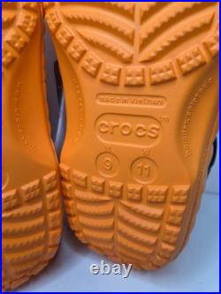 Unisex 9 Disney Mickey Mouse Halloween Crocs Clogs Pumpkin Orange Jack-o-Lantern