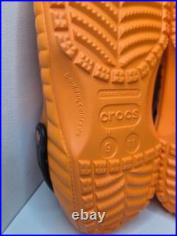 Unisex 9 Disney Mickey Mouse Halloween Crocs Clogs Pumpkin Orange Jack-o-Lantern