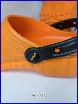 Unisex 9 Disney Mickey Mouse Halloween Crocs Clogs Pumpkin Orange Jack-o-Lantern