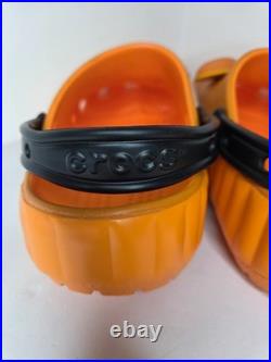Unisex 9 Disney Mickey Mouse Halloween Crocs Clogs Pumpkin Orange Jack-o-Lantern