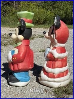 VINTAGE Disney Mickey and Minnie Mouse Christmas Blow Molds 33 1/2 Yard Decor