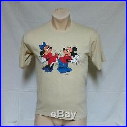 VTG 1979 Disney Mickey Mouse Minnie T Shirt 80s Cartoon Tee Dancing Thin Soft XL