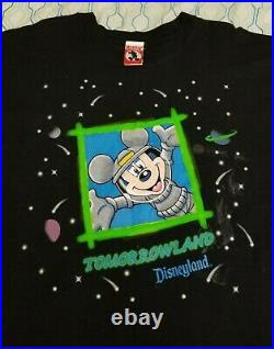 VTG 90s Disney Tomorrowland Mickey Mouse T Shirt Disneyland Mickey Inc XXL 2XL
