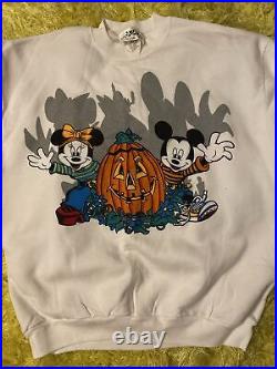 VTG Disney Mickey Mouse Jerry Leigh Halloween Crew Sweatshirt XXL NWT