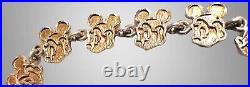 VTG RARE Mickey Mouse Sterling Silver Link Bracelet 6