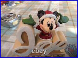 V Rare Disney Tradition'joy-plaque' Christmas Mickey Mouse 4.5 Unboxed