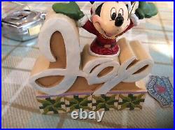 V Rare Disney Tradition'joy-plaque' Christmas Mickey Mouse 4.5 Unboxed