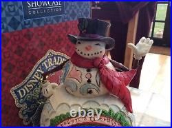 V Rare Disney Tradition'mickey & Minnie Mouse Snowman-seasons Greetings' 8 Box
