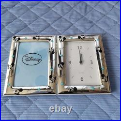 Valenti Disney Mickey Mouse Silver Photo Frame with Clock 2L Size New