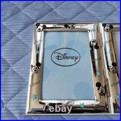 Valenti Disney Mickey Mouse Silver Photo Frame with Clock 2L Size New