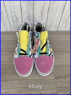 Vans Disney Retro 80s Mickey Mouse Trainers Size 9 New Pink Old Skool Sneakers
