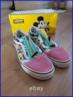 Vans Size 6 Disney Mickey Mouse 80s Trainers Old Skool Trainers Checkerboard