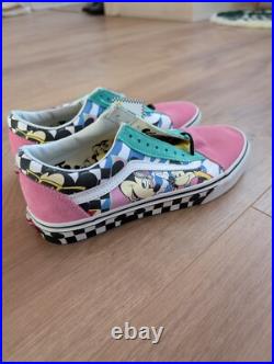 Vans Size 6 Disney Mickey Mouse 80s Trainers Old Skool Trainers Checkerboard
