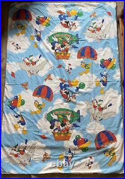 Vantona Duvet Cover Mickey Mouse Hot Air Balloon Single Size Vintage disney