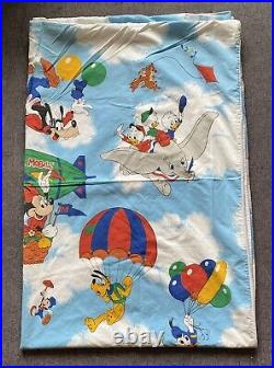 Vantona Duvet Cover Mickey Mouse Hot Air Balloon Single Size Vintage disney