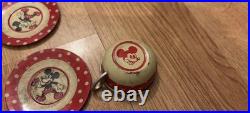 Very Old Vintage Tin Mickey Mouse Tea Set Disney Toy with Tray Cups