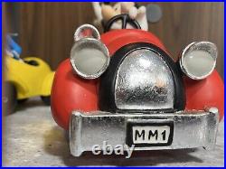 Very Rare Disney Mickey Mouse/Donald Duck in Cars Vintage 2000 Resin Figure