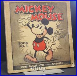 Very Rare Walt Disney Mickey Mouse Book No 1 Circa 1931/32