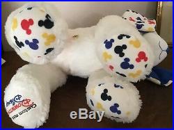 Vhtf Build-a-bear Downtown Disney Exclusive White Dog Mickey Mouse Eye Plush