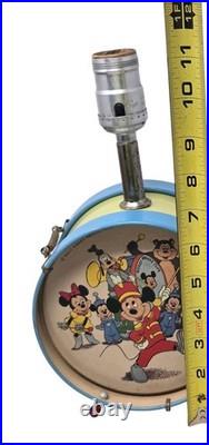 Vintage 1950's Walt Disney Mickey Mouse Club Desktop Lamp No Shade