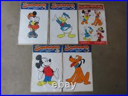Vintage 1970's Storeys Disney Mickey Mouse Wall Sticker Sheet Set, Memorabilia