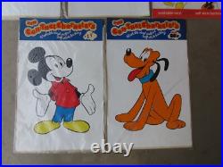 Vintage 1970's Storeys Disney Mickey Mouse Wall Sticker Sheet Set, Memorabilia