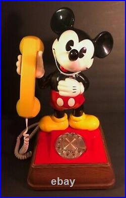Vintage 1976 The Mickey Mouse Phone Rotary Dial Telephone Walt Disney EXCELLENT