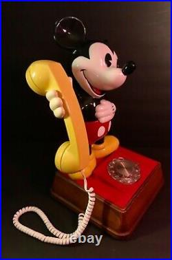 Vintage 1976 The Mickey Mouse Phone Rotary Dial Telephone Walt Disney EXCELLENT