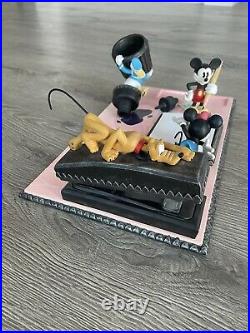 Vintage 1980s Disney Direct Mickey Minnie Mouse Donald Duck Pluto Desk Set Resin