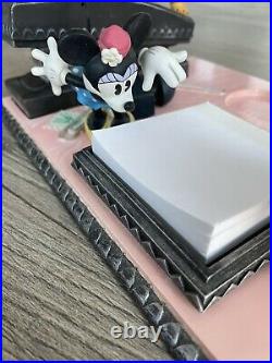 Vintage 1980s Disney Direct Mickey Minnie Mouse Donald Duck Pluto Desk Set Resin