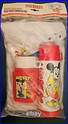 Vintage 1987 New Sealed Walt Disney Mickey Mouse Thermos Flask Cool Bag Sas See Vintage 1987 New Sealed Walt Disney Mickey Mouse Thermos Flask Cool Bag Sas See