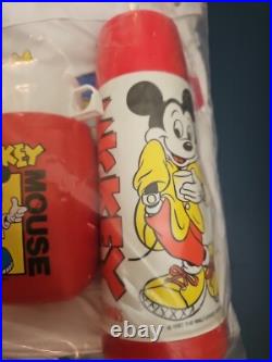 Vintage 1987 New Sealed Walt Disney Mickey Mouse Thermos Flask Cool Bag Sas See Vintage 1987 New Sealed Walt Disney Mickey Mouse Thermos Flask Cool Bag Sas See