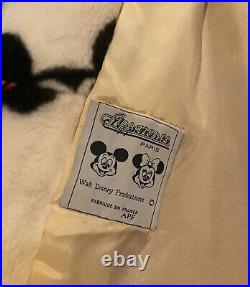 Vintage 1990s Apparence Paris DISNEY Mickey Minnie Mouse Faux Fur Coat Size M