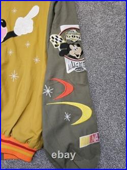 Vintage 2004 Disney Mickey Mouse NASCAR Daytona 500 Racing Bomber Jacket Rare JH