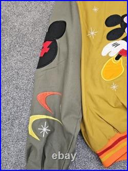 Vintage 2004 Disney Mickey Mouse NASCAR Daytona 500 Racing Bomber Jacket Rare JH