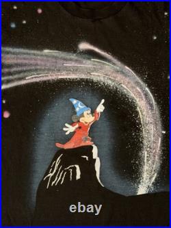 Vintage 90s Disney Fantasia AOP T Shirt Size L Mickey Mouse All Over Print Rare