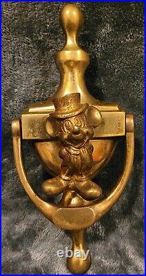 Vintage 90s Disney Mickey Mouse Top Hat Coat Scarf Brass Door Knocker collectors