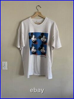 Vintage Andy Warhol Mickey Mouse Disney 1996 Vintage Shirt Size XL Disney