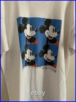 Vintage Andy Warhol Mickey Mouse Disney 1996 Vintage Shirt Size XL Disney